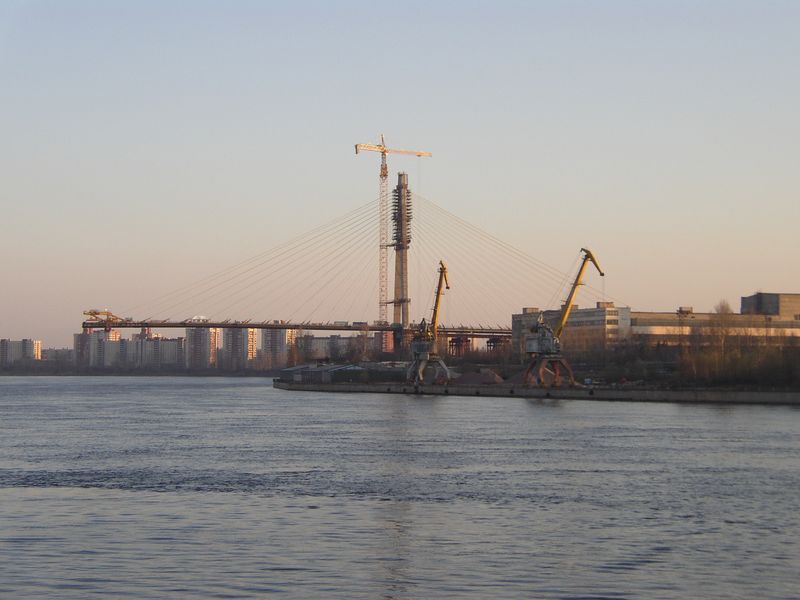Фотографии -> Санкт-Петербург ->  Строящийся вантовый мост через Неву -> Строящийся вантовый мост через Неву - 002